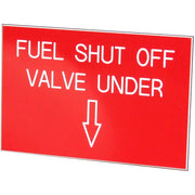 Fuel Shut Off Valve Label (75mm x 50mm)  728051