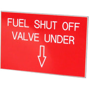 Fuel Shut Off Valve Label (75mm x 50mm)  728051 - ChasNewensMarine
