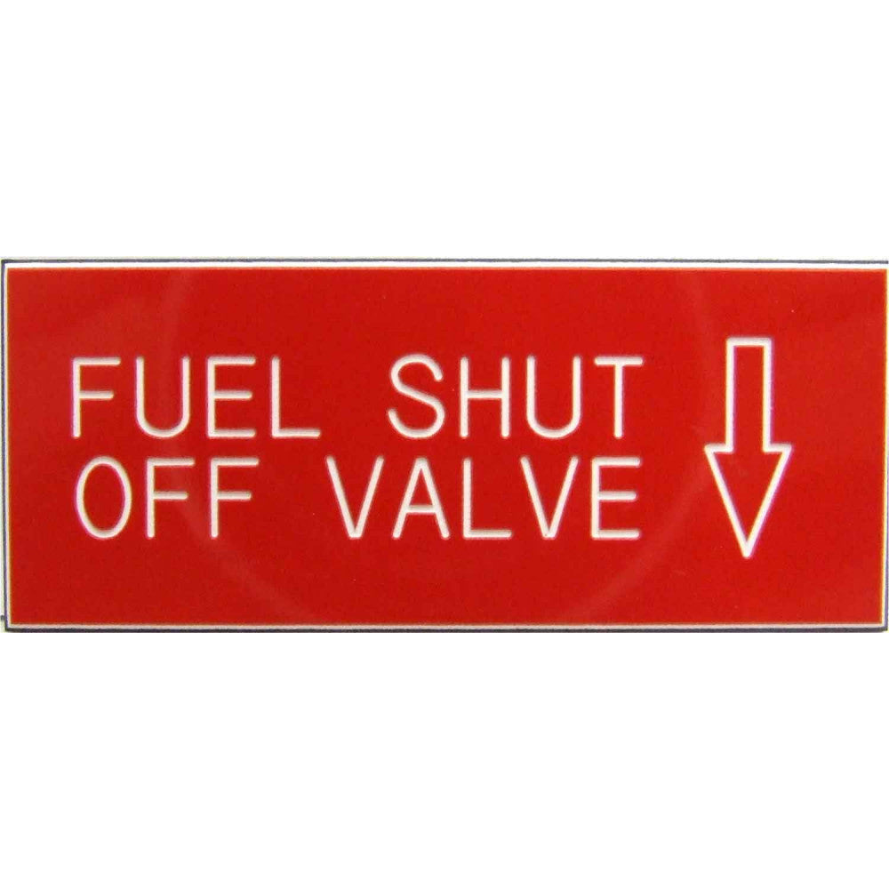 Fuel Shut Off Valve Label (60mm x 25mm)  728052 - ChasNewensMarine