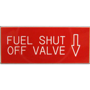 Fuel Shut Off Valve Label (60mm x 25mm)  728052 - ChasNewensMarine