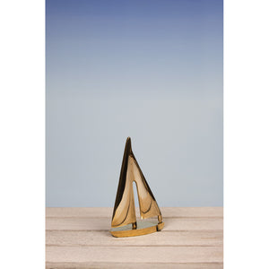 Ornamental Yacht Sculpture in Solid Brass