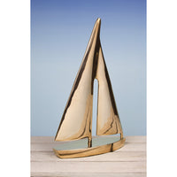 Ornamental Yacht Sculpture in Solid Brass