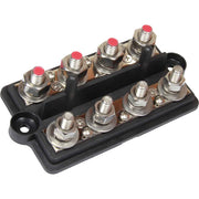 VTE Black 250A Power Distribution Busbar (4 x 5/16" & 4 x 3/8" Posts)  729220 - ChasNewensMarine