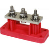 VTE Red 750A Power Distribution Busbar (2 x 5/16" & 1 x 3/8" Posts)  729272 - ChasNewensMarine