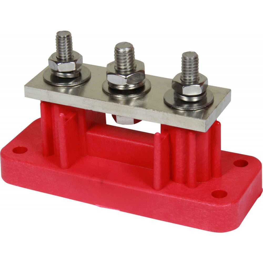 VTE Red 750A Power Distribution Busbar (2 x 5/16" & 1 x 3/8" Posts)  729272 - ChasNewensMarine