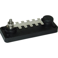 VTE Black Power Distribution Busbar (1 x 1/4" Post & 10 x 6.3mm Tabs)  729281 - ChasNewensMarine