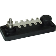 VTE Black Power Distribution Busbar (1 x 1/4" Post & 10 x 6.3mm Tabs)  729281 - ChasNewensMarine