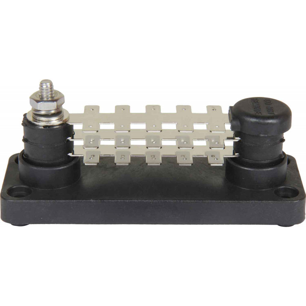VTE Black Power Distribution Busbar (1 x 1/4" Post & 30 x 6.3mm Tabs)  729285 - ChasNewensMarine