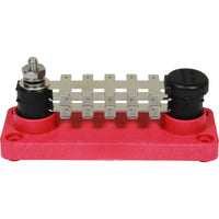 VTE Red Power Distribution Busbar (1 x 1/4" Post & 30 x 6.3mm Tabs)  729286 - ChasNewensMarine
