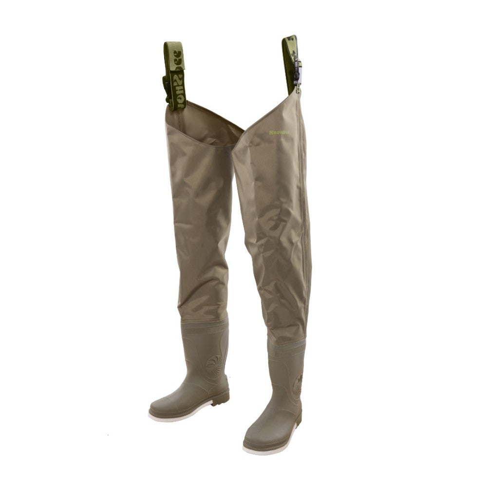 Snowbee 210D Nylon Wadermaster Thigh Waders - Cleated Sole - 7