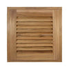 Eude Teak Slat Door With Frame, Square.