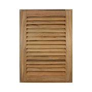 Eude Teak Slat Door With Frame, Rectangular.