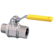 Nickel Plated Brass Lever Operated Ball Valve M-F "2000 Series" -  1/4"