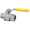 Nickel Plated Brass Lever Operated Ball Valve M-F "2000 Series" -  1/2"