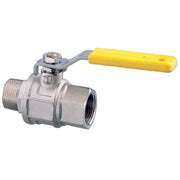 Nickel Plated Brass Lever Operated Ball Valve M-F "2000 Series" -  1"