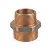 Bronze Reducing Nipple M-M 1"1/2 x 1"1/4