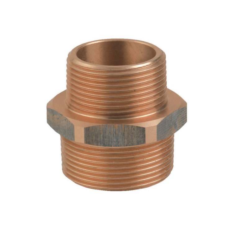 Bronze Reducing Nipple M-M 1"1/2 x 1"1/4