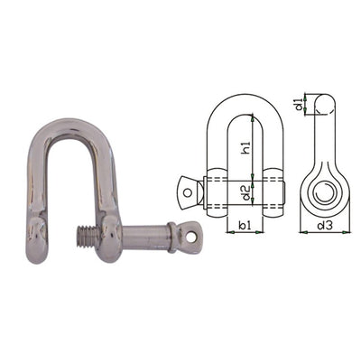 D-Shackles With Captive Pin