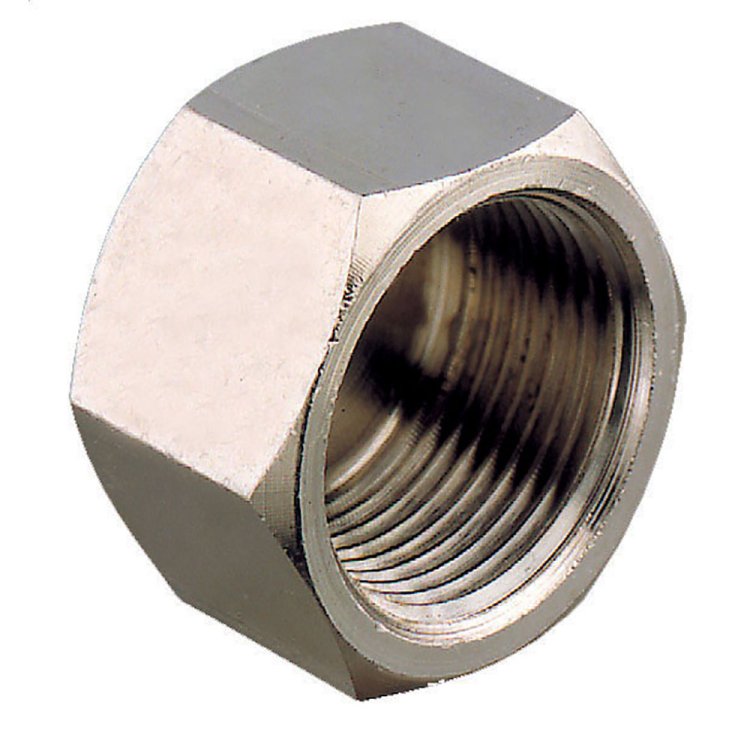 Nickel Plated Cap F 3/8"