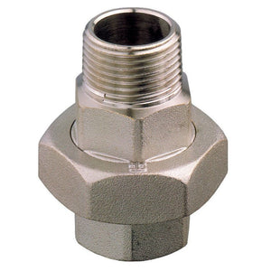 Nickel Plated Union M-F Tapered Seat 3/8"