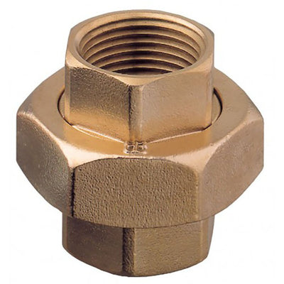 Brass Union F-F Tappered Seat & O-Ring 3/4