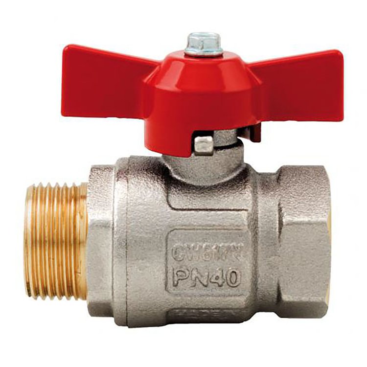 BlueGee Nickel Plated Brass Male/Female Tee Ball Valve 1/4"