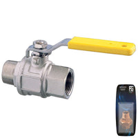 Nickel Plated Brass Lever Ball Valve M-F "2000"  1/4" - Retail Packed