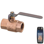 Bronze Lever Ball Valve w/Ss Handle F-F  1"1/4 - Retail Packed