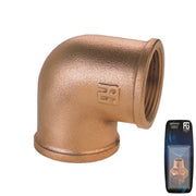 Bronze 90 Elbow F-F 1/4"  - Retail Pack