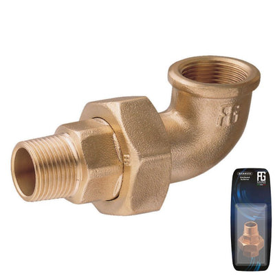 Brass 90 Union M-F Tapered Seat & O-Ring 1