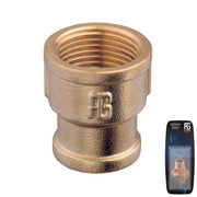 Brass Reducing Socket F-F 3/8"x1/8" - Retail Pack