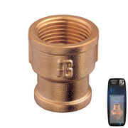Bronze Reducing Socket F-F 1"1/2x1"1/4 - Retail Pack
