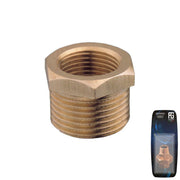 Brass Bushing M-F 1/4"x1/8" - Retail Pack