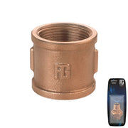 Bronze Equal Socket F 3/8"  - Retail Pack