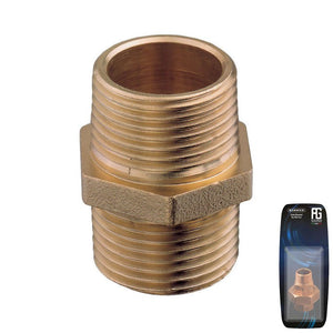 Brass Nipple M-M 1/8"  - Retail Pack