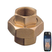 Brass Union F-F Tapered Seat & O-Ring 1/2"  - Retail Pack