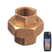 Bronze Union F-F Tapered Seat & O-Ring 1/2"  - Retail Pack