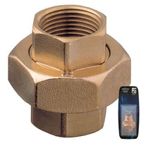 Brass Union F-F Tappered Seat & O-Ring 2"- Retail Pack