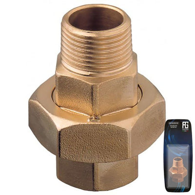 Brass Union M-F Tappered Seat & O-Ring 1 1/4
