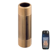 Brass Barrel Nipple Male 3/4"x90mm - Retail Pack