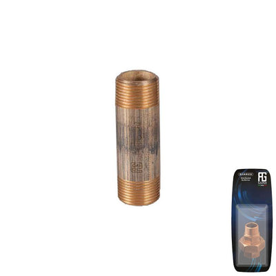 Bronze Barrel Nipple Male 3/4