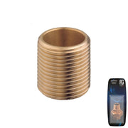 Brass Nipple 1/8"x20mm - Retail Pack