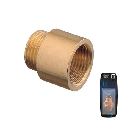 Brass Extension M-F 1/2