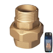 Brass Straight Union M-F Tapered Seat & O-Ring 1"  - Retail Pack