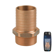 Bronze Hose Connector M 1/2"x19mm - Retail Pack