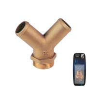 Brass Y-Shaped Hose Connector 1"1/4  x32mm - Retail pack