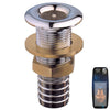 Chrome Thru-Hull Connection With Hose Adaptor 1"1/4 - Retail Pack