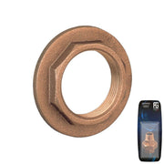Bronze Flanged Lock Nut 3/8"  - Retail Packed