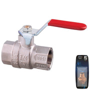 Nickel Plated Brass Lever Ball Valve F-F 3/8" - Retail Packed