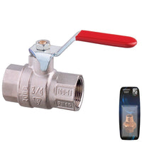 Nickel Plated Brass Lever Ball Valve F-F 3/4" - Retail Packed